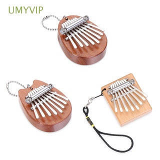 umyvip madera dedo piano mini instrumento musical pulgar piano kalimba colgante 8 teclas regalos gran sonido teclado dedo