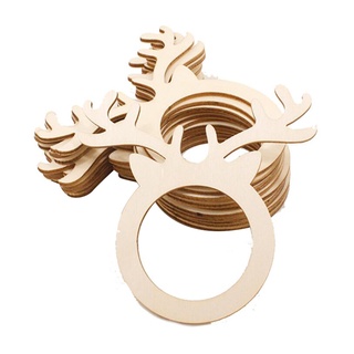 50 piezas Mini anillo De madera De madera Para servilletas