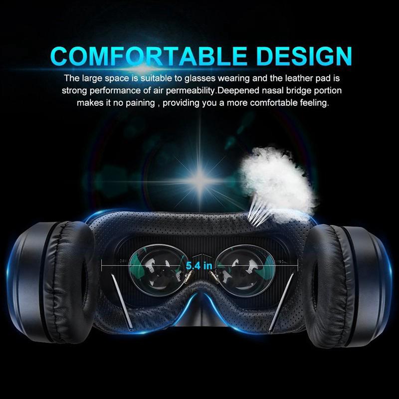 Lentes de realidad Virtual Shinecon 6 0/audífono VR/caja VR/casco de vidrio 3D (6)