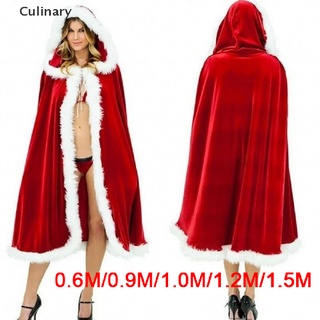 [culinario] mujer navidad santa claus capa disfraz de capa roja invierno con capucha reloj halloween [venta caliente]