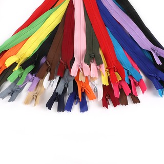 Cremalleras invisibles 10pcs 55cm 60cm largo colorido cremallera accesorios de ropa DIY bobina de nailon costura cremallera