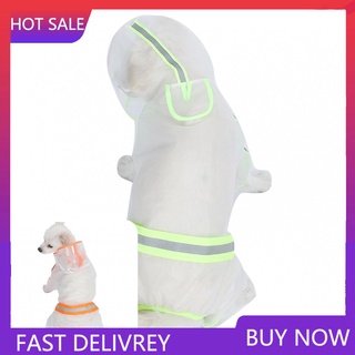 /TY/cachorro Gato perro impermeable de cuatro patas transparente con capucha impermeable para mascotas