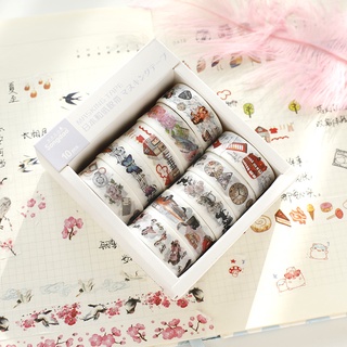 10 unids/Set Washi cinta Set álbum de fotos diario DIY pegatinas decorativas Flamingo Animal cinta conjunto