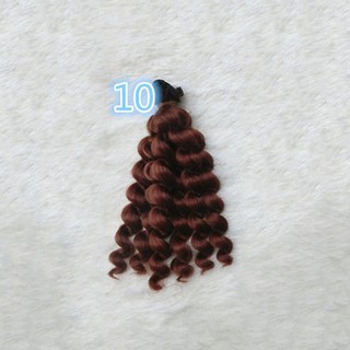 [Twootwo] peluca De cabello Sintético rizada larga rizada/muñecas Sd Para Bjd 20x100cm (8)