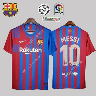 21 22 Barcelona Home Soccer Jersey Messi 10 Fútbol Inicio 2021 2022 Grado : AAA Talla S-XXXL Hombres De Jersi