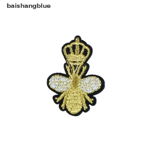 bbmx gold crown bee parches bordados apliques ropa artesanía coser en la gloria
