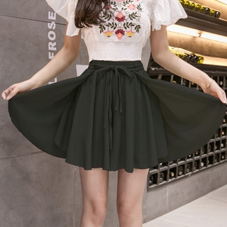 DFYUN Fresh Sweet Shorts para mujer Nuevo vestido de gasa pantalones cortos Pantalones cortos versátiles sueltos de estilo coreano Culottes de estudiante de pierna ancha y adelgazamiento de cintura alta (5)