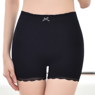 Solid color seamless women's safety pants women's anti-curling edge anti-exposure bottoming underwear