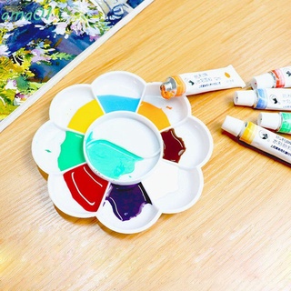 ama01 pequeña paleta de colores blanco suministros de pintura bandeja artista mini plástico arte alternativas acuarela pintura herramienta/multicolor