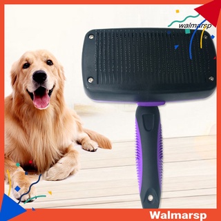 [Wmp] perro gato mascotas mango largo auto-limpieza cepillo peine herramienta de aseo