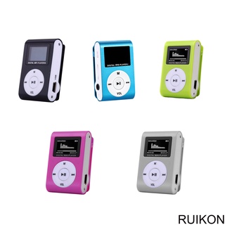 RUIK Running Sport Mini MP3 USB Clip Reproductor MP3 Pantalla LCD Soporte Micro SD TF Tarjeta Elegante Diseño Portátil