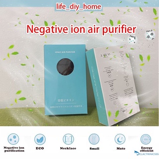 ❤ Personal Wearable Air Purifier Necklace Mini Portable Air Freshner Ionizer Negative Ion Generator for Travel Home w