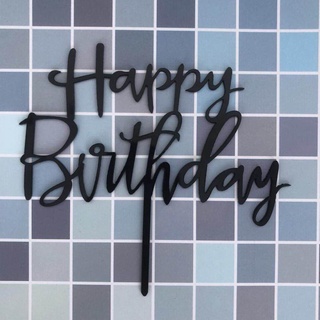 happy birthday - tarjeta acrílica para decoración de tartas (s4g4) (7)