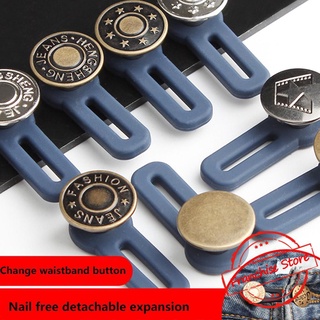 Botones de jeans ajustables y desmontables Botón de de extensión letras metálicas ocultos U5N5