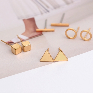 Aretes de invierno 8 pzs/Set de aretes triangulares geométricos cuadrados para mujer regalo