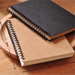 TENGGANG Retro cuaderno de bocetos de papel en blanco de papel de arte cuaderno de papelería de la escuela de pintura de dibujo de papel Kraft suministros escolares en espiral encuadernado manualidades (3)