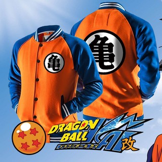 Pareja de dibujos animados de la moda de moda suéter de dragon ball goku suéter de béisbol uniforme