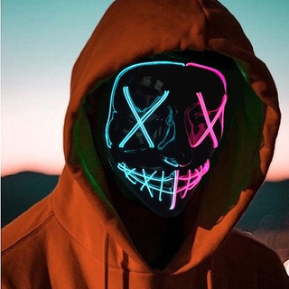 Máscara de luz LED de halloween máscara divertida de la purga año de elección ideal para Cosplay