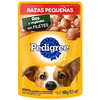 Alimento para perro Pedigree Razas Pequeñas Res y Vegetales en Filetes 100 g