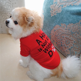 accessto Dog T-shirt Letter Printed Skin-friendly Cotton Puppy Two-legged Vest for Summer (9)