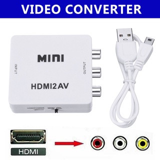 Hdmi a RCA Mini compuesto 1080P Audio de vídeo AV CVBS convertidor adaptador para TV ☆Mkhomemall
