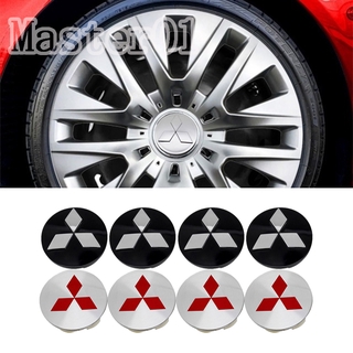 4 unids/set emblema de coche rueda hub cubierta central tapas para mitsubishi asx outlander lancer pajero auto insignia neumático hub tapas accesorios (1)