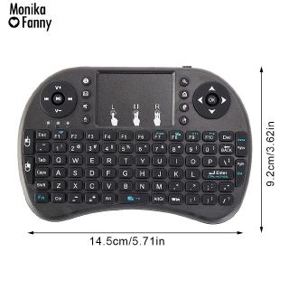 MONI 2.4G Mini teclado táctil inalámbrico DPI ajustable para KODI Smart XBMC Google TV Box Android PC (92 teclas) (nuevo) (3)