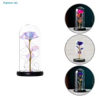 fupsne plástico artificial flor lámpara colorfast rosa artificial led lámpara decoración decorativa para regalo