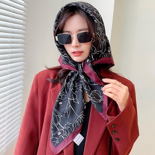 90*90cm Waarna bufanda cuadrada imitada tela de seda hiyab NiqabREADY STOCK Bawal kasut chal sólido mujer pañuelo en la cabeza monocromo bufanda nacional Khimar