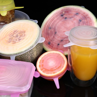 Cubierta de silicona de alimentos Universal tapas de silicona para utensilios de cocina tazón olla reutilizable tapas elásticas accesorios de cocina (2)
