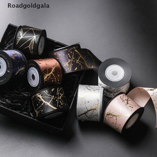 roadgoldgala cinta 10 yardas/rollo 38 mm lámina de oro impreso cintas de satén manualidades regalos embalaje wdga