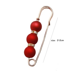【Spot】 Pearl brooch female waist adjustment skirt neckline pin fixed clothes decoration buckle pin (8)