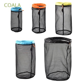 COALA High quality Mesh Storage Bag Ultralight Drawstring Bags Outdoor Stuff Sack Accessories Hiking Tool Traveling Organizer S~XXL Camping Sports