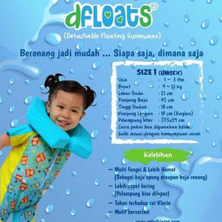 D'Floats traje de baño flotante para niños de 0 a 6 años