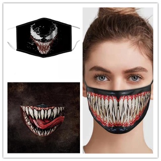 Cubrebocas Máscara Marvel Venom Movie Hombre Mujer De algodón Lavable Reciclable