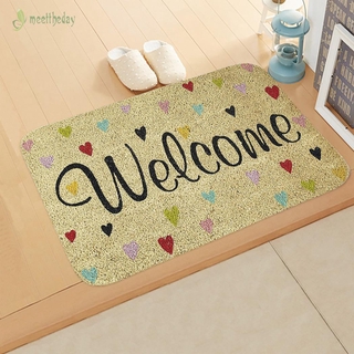 Alfombra/Tapete cuadrado De franela con bienvenida/alfombra absorbente Para decoración De cocina interior/exteriores (5)