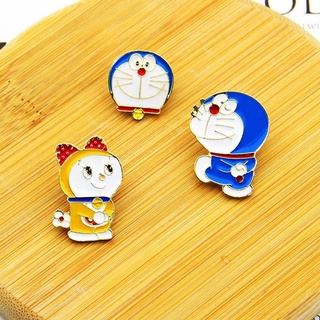 Melodg Collar broche insignia broche lindo Doraemon/Dorami mochila/bolsa camiseta Match para ropa Metal (6)