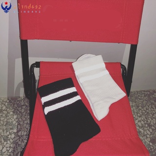 blind492 Man and Woman Cotton Socks Sweat-absorbent Casual Sports Socks with Reflective Strips