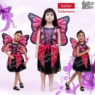 Disfraz de mariposa rosa/disfraz de hadas de mariposa rosa para niñas