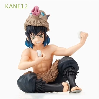 KANE12 Anime japonés figuras de acción estatua modelo Figuals Demon Slayer Kimetsu No Yaiba adornos de escritorio sentado modelo de muñeca decoración Hashibira Inosuke colección modelo