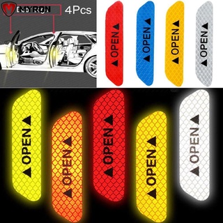 Myron 4 pzs pegatinas prácticas para puerta de coche/cinta reflectante/marca de advertencia trasera/automática Universal/seguridad/Multicolor