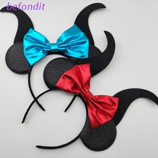 BEF Halloween Big Bow Headbands Mouse Ears Hair Hoop Witch Headband Masquerade Party Creative Gothic Hair Accessories