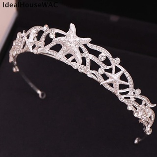 [IdealHouseWAC] New Starfish Crown Bride Tiara Headwear Head Piece Princess Wedding Hair Jewelry Hot Sale (1)