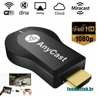 (ft) 4K AnyCast M2 Plus WiFi Display Dongle HDMI Media Player Streamer TV Cast Stick