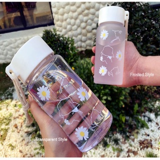 Luguafu 500Ml Pequeña Margarita Transparente Plástico Botellas De Agua Botella Portátil Viaje Mi (1)
