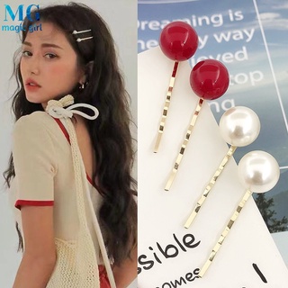 accesorios para el cabello 2 piezas estilo coreano blanco perla horquilla tocado clip