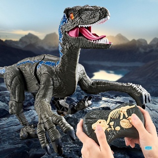 control remoto dinosaurio juguetes para niños niño niña rc dinosaurio caminar robot juguete 2.4ghz simulación de sonido y luz juguetes (1)