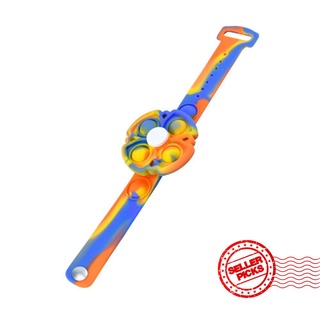fidget juguetes aliviador adultos niños burbuja simple dimple banda de silicona antiestres reloj b5z9