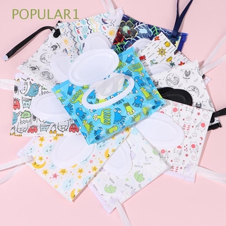 POPULAR1 1PC Portable Wet Wipes Bag Reusable Cleaning Wipes Case Baby Wet Wipes Box EVA Eco-friendly Fashion with Snap Strap Wipes Container