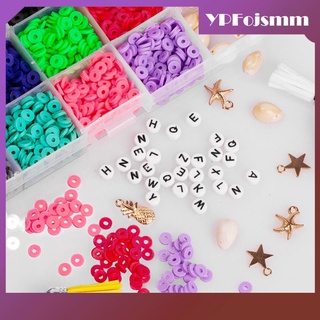 [good] 2933 cuentas de arcilla polimérica, cuentas heishi de 6 mm, 12 colores brillantes, cuentas planas redondas espaciadoras para hacer joyas collar